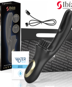 IBIZA - HI-TECH RABITT BRUSHING MULTI-CELL CLITORIAL AND DOUBLE WAVE VIBRATOR