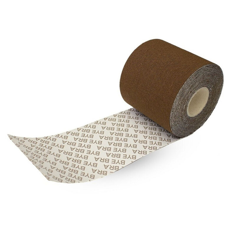 BYE-BRA - BODY TAPE 5 M X 6.5 CM + 3 PAIRS OF NIPPLE COVERS BROWN - Bild 2