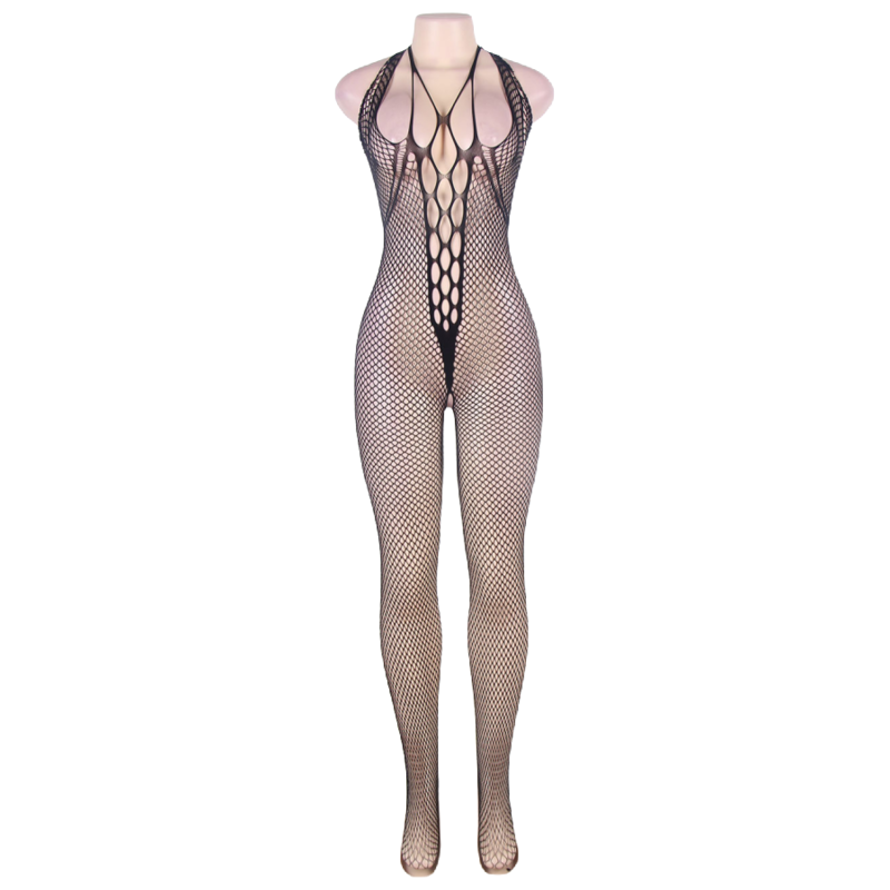 QUEEN LINGERIE - HALTER NECK AND OPEN BACK BODYSTOCKING S/L - Bild 5