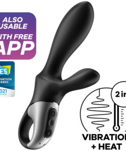 SATISFYER - HEAT CLIMAX+ ANAL VIBRATOR APP BLACK