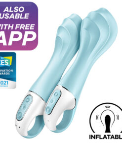 SATISFYER - AIR PUMP VIBRATOR 5+ INFLATABLE G-SPOT VIBRATOR APP BLUE