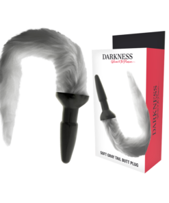 DARKNESS - SILICONE ANAL PLUG WITH GRAY TAIL
