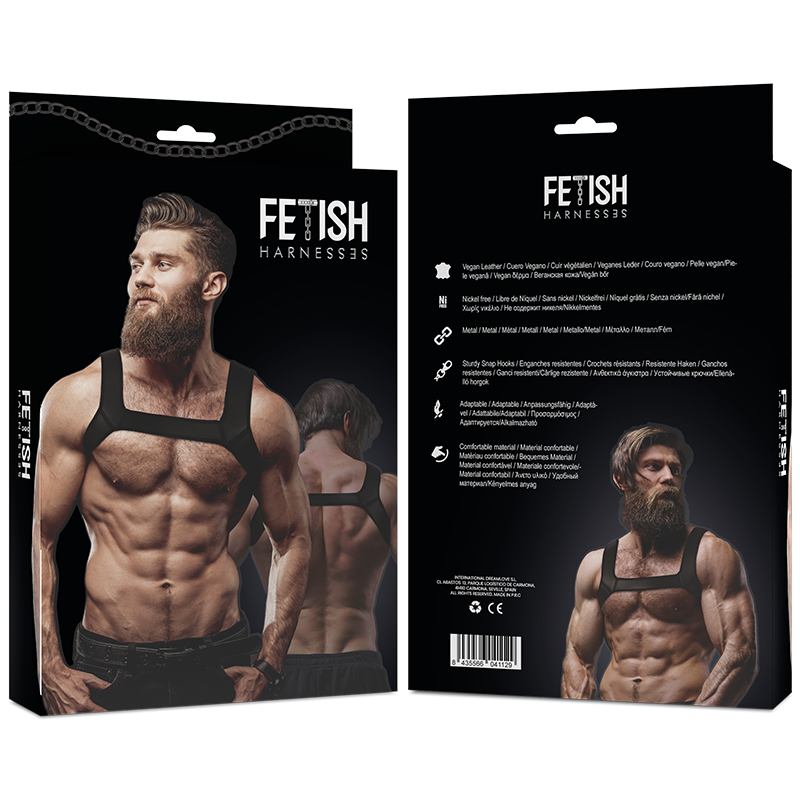 FETISH SUBMISSIVE ATTITUDE - NEOPRENE CHEST HARNESS FOR MEN SIZE M - Bild 3