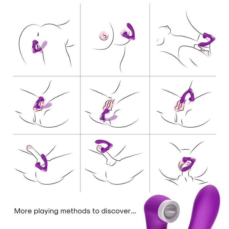 ARMONY - SECRETKISS LICKING VIBRATING CLIT VIBRATOR CURVED PURPLE - Bild 4