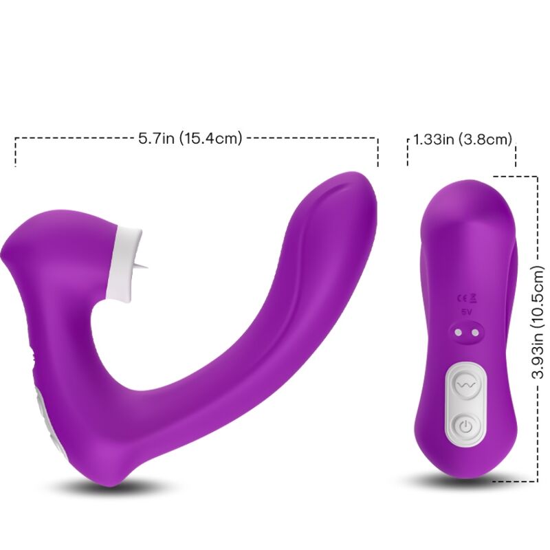 ARMONY - SECRETKISS LICKING VIBRATING CLIT VIBRATOR CURVED PURPLE - Bild 3