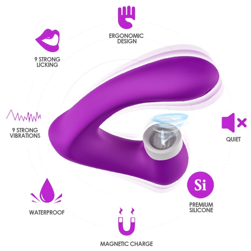 ARMONY - SECRETKISS LICKING VIBRATING CLIT VIBRATOR CURVED PURPLE - Bild 2
