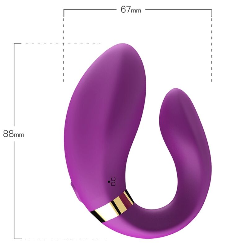 ARMONY - CRESCENT VIBRATOR FOR COUPLES REMOTE CONTROL PURPLE - Bild 3