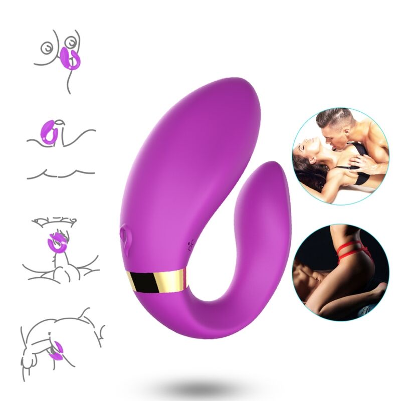 ARMONY - CRESCENT VIBRATOR FOR COUPLES REMOTE CONTROL PURPLE - Bild 2