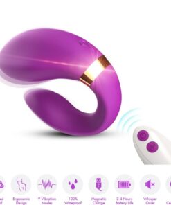 ARMONY - CRESCENT VIBRATOR FOR COUPLES REMOTE CONTROL PURPLE