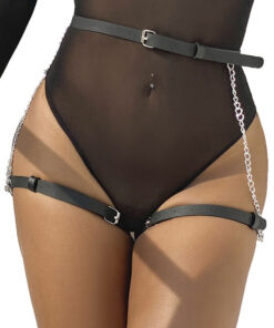 SUBBLIME - LEATHER BELT HARNESS BLACK ONE SIZE