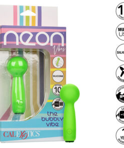 CALEXOTICS - NEON VIBES THE BUBBLY VIBE MINI MASSAGER 10 VIBRATIONS GREEN