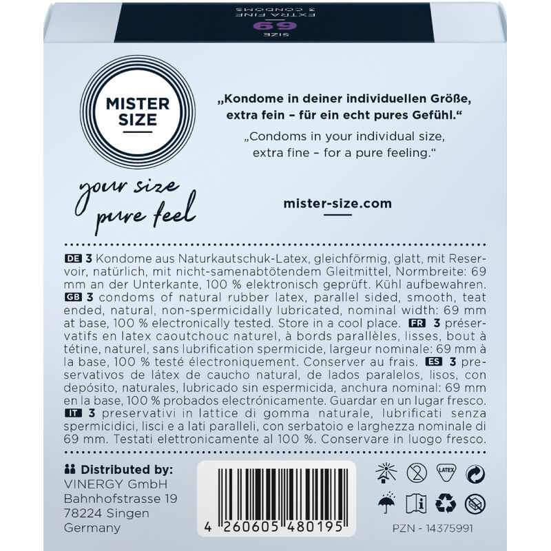 MISTER SIZE - CONDOMS SIZE XXXL 69 MM (3 UNITS) - Bild 3
