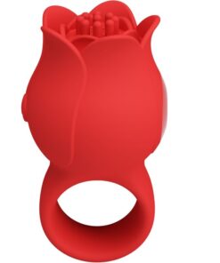 PRETTY LOVE - JAE ROSE SHAPED FINGER VIBRATOR 10 VIBRATIONS RED