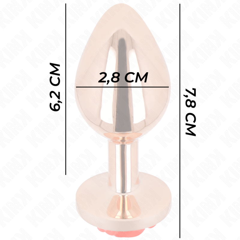 KINK - PINK GOLD ANAL PLUG WITH RED ROSE S - Bild 4
