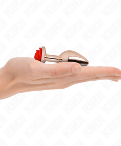 KINK - PINK GOLD ANAL PLUG WITH RED ROSE S