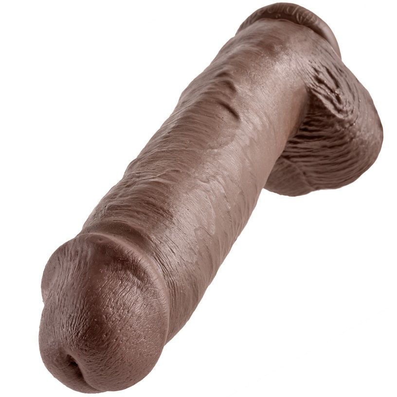KING COCK - 11 DILDO BROWN WITH BALLS 28 CM - Bild 3