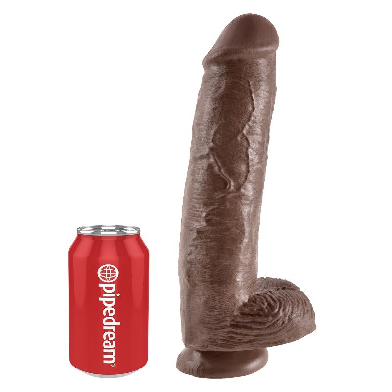 KING COCK - 11 DILDO BROWN WITH BALLS 28 CM - Bild 4