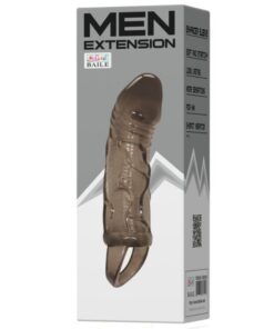 BAILE - PENIS EXTENDER COVER WITH STRAP FOR TESTICLES BLACK 13.5 CM