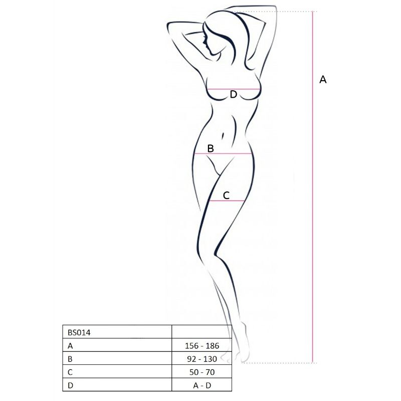 PASSION - WOMAN BS014 WHITE BODYSTOCKING ONE SIZE - Bild 2