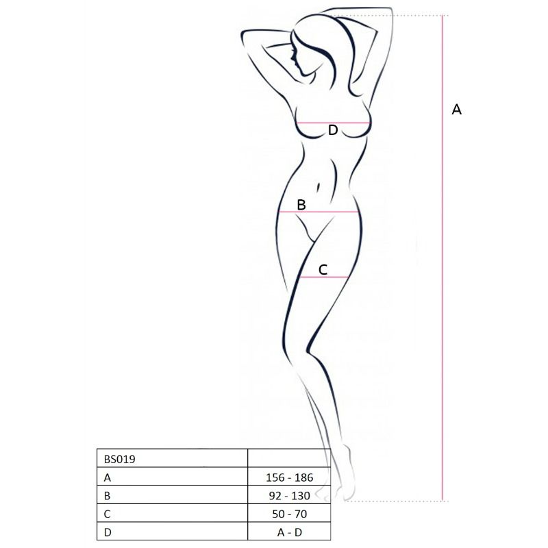 PASSION - WOMAN BS019 WHITE BODYSTOCKING ONE SIZE - Bild 2