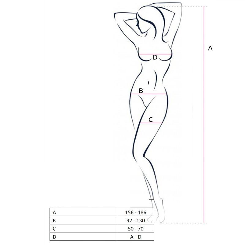 PASSION - WOMAN BS046 RED BODYSTOCKING ONE SIZE - Bild 2