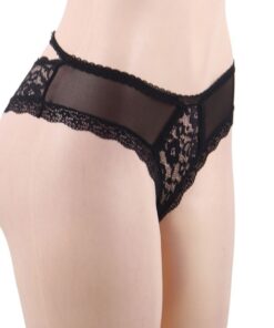 QUEEN LINGERIE - PANTIES DE ENCAJE FLORAL S/M