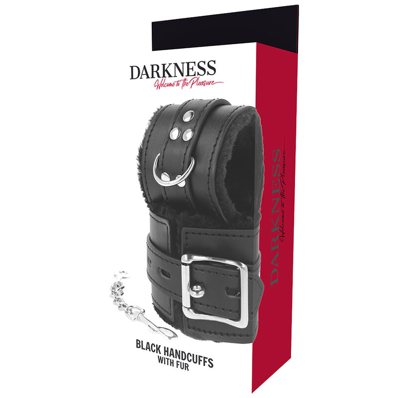DARKNESS - BLACK LINED BDSM HANDCUFFS - Bild 5