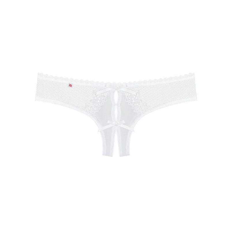 OBSESSIVE - ALABASTRA THONG CROTCHLESS WHITE S/M - Bild 4