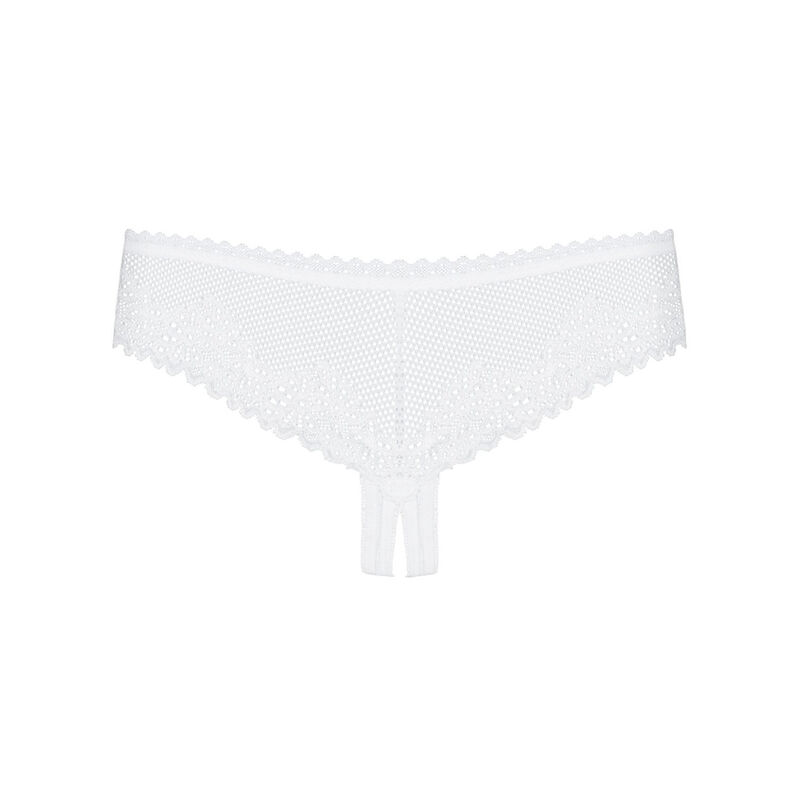 OBSESSIVE - ALABASTRA THONG CROTCHLESS WHITE S/M - Bild 5