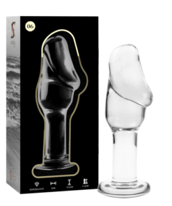 NEBULA SERIES BY IBIZA - MODEL 6 ANAL PLUG BOROSILICATE GLASS CLEAR 12.5 CM -O- 4 CM