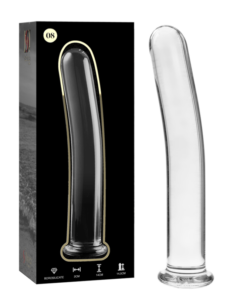 NEBULA SERIES BY IBIZA - MODEL 8 DILDO BOROSILICATE GLASS CLEAR 14.5 CM -O- 2 CM