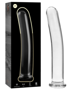 NEBULA SERIES BY IBIZA - MODEL 9 DILDO BOROSILICATE GLASS CLEAR 15.5 CM -O- 2.5 CM