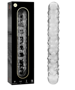NEBULA SERIES BY IBIZA - MODEL 15 DILDO BOROSILICATE GLASS CLEAR 18.5 CM -O- 3 CM
