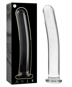 NEBULA SERIES BY IBIZA - MODEL 17 DILDO BOROSILICATE GLASS CLEAR 18.5 CM -O- 3 CM