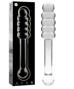 NEBULA SERIES BY IBIZA - MODEL 20 DILDO BOROSILICATE GLASS CLEAR 20.5 CM -O- 3 CM