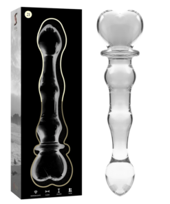 NEBULA SERIES BY IBIZA - MODEL 21 DILDO BOROSILICATE GLASS CLEAR 20.5 CM -O- 3.5 CM