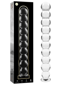 NEBULA SERIES BY IBIZA - MODEL 22 DILDO BOROSILICATE GLASS CLEAR 21.5 CM -O- 2.5 CM