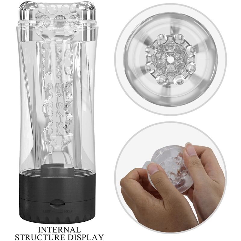 PRETTY LOVE - TAMARA MALE MASTURBATOR MULTI-SPEED VIBRATOR BLACK - Bild 5