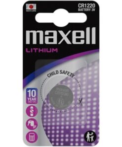 MAXELL - LITHIUM BUTTON BATTERY CR1220 3V BLISTER*1