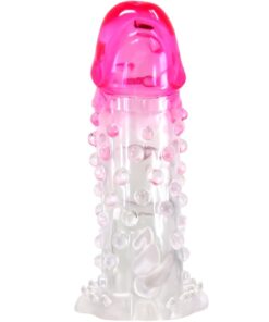 PRETTY LOVE - WILFORD REALISTIC ENLARGEMENT SHEATH WITH EMBOSSED PENIS PINK