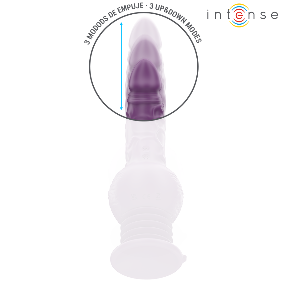 INTENSE - TATUM MULTIFUNCTION VIBRATOR WITH UP AND DOWN VIBRATION 24 CM PURPLE - Bild 3