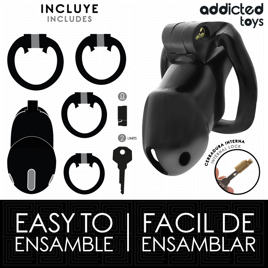 ADDICTED TOYS LOCKED - MINDNIGHT CELL PENIS CAGE SIZE M - Bild 4