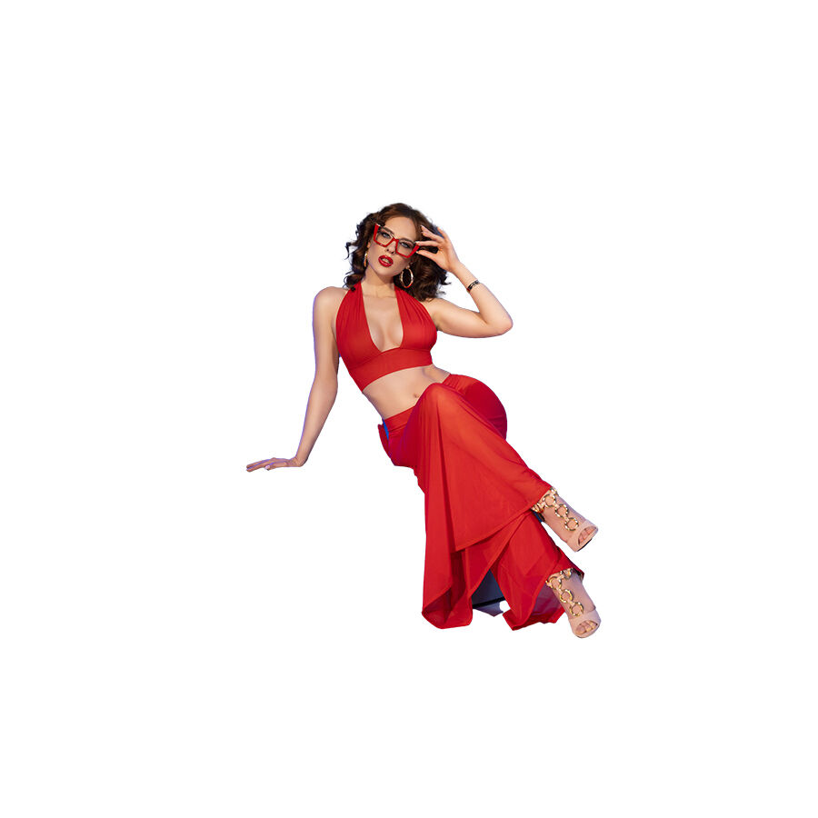 CHILIROSE - CR 4857 SET TOP Y PANTALONES ROJO TALLA S - Bild 4