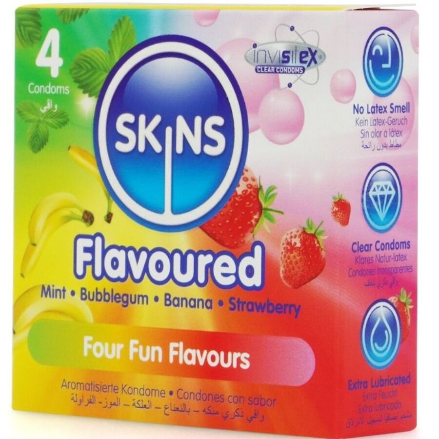 SKINS - MULTI FLAVORS PREMIUM CONDOMS PACK 4 - Bild 2