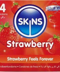 SKINS - STRAWBERRY PREMIUM CONDOMS PACK 4