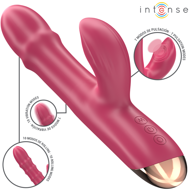 INTENSE - CHLOE MULTIFUNCTION VIBRATOR 3 IN 1 RED - Bild 2