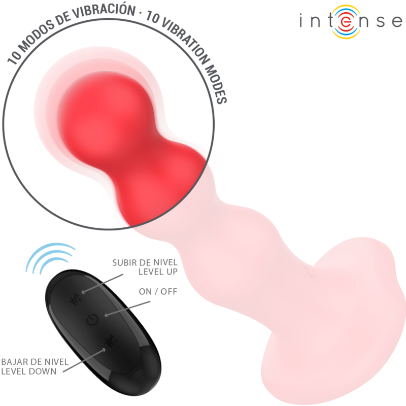 INTENSE - CODY VIBRATOR WITH SUCTION CUP RED REMOTE CONTROL - Bild 4
