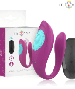 INTENSE - ANNIE U-SHAPED VIBRATOR AND STIMULATOR PURPLE REMOTE CONTROL