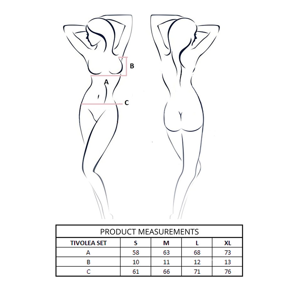 PASSION - TIVOLEA BRA + THONG SET MISTY ROSE L/XL - Bild 4