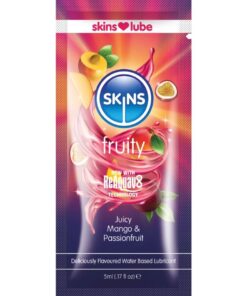 SKINS - FRUITY WATER-BASED LUBRICANT MANGO PASSION FRUIT SINGLE-DOSE 5 ML